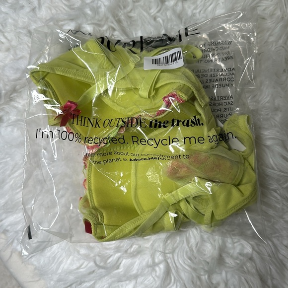 BRAND NEW ADORE ME Daphne Push Up bra and panty set size 34C light green - Picture 7 of 7